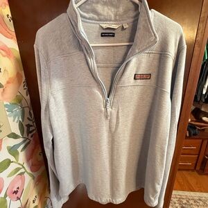 Vineyard Vines Light Gray Zip Up Sweater